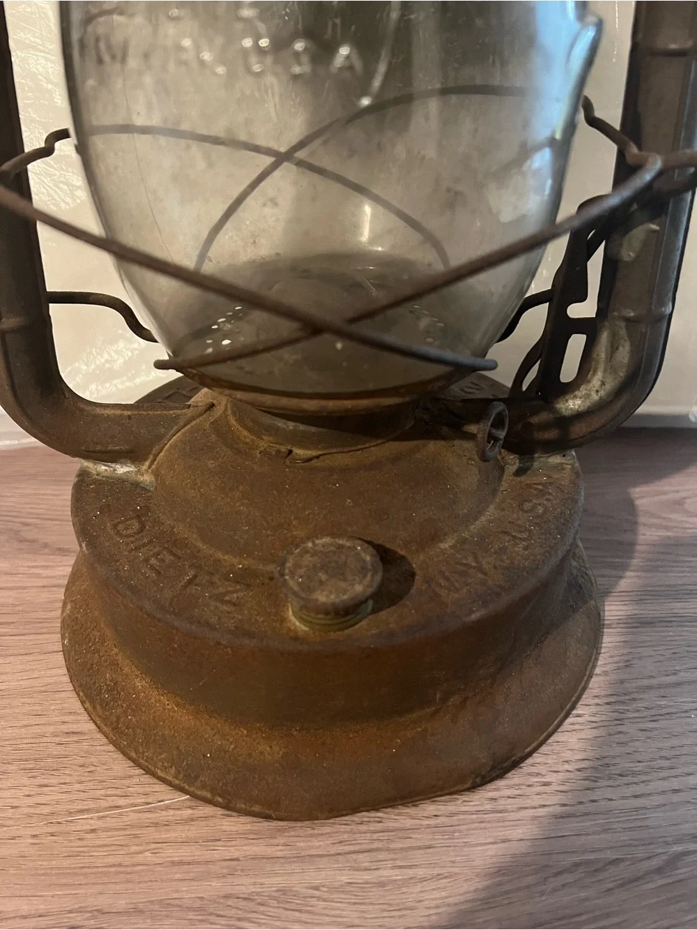 Rustic Brown Oil Lantern - Brown
